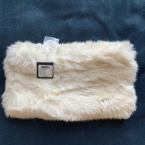 Club Monaco white faux fur snood New with tags